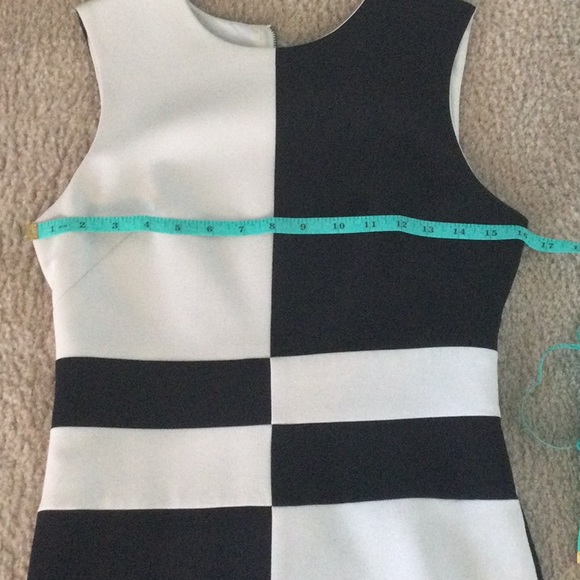 Ann Taylor Color Block Black & White Sheath  Dress - Picture 11 of 12